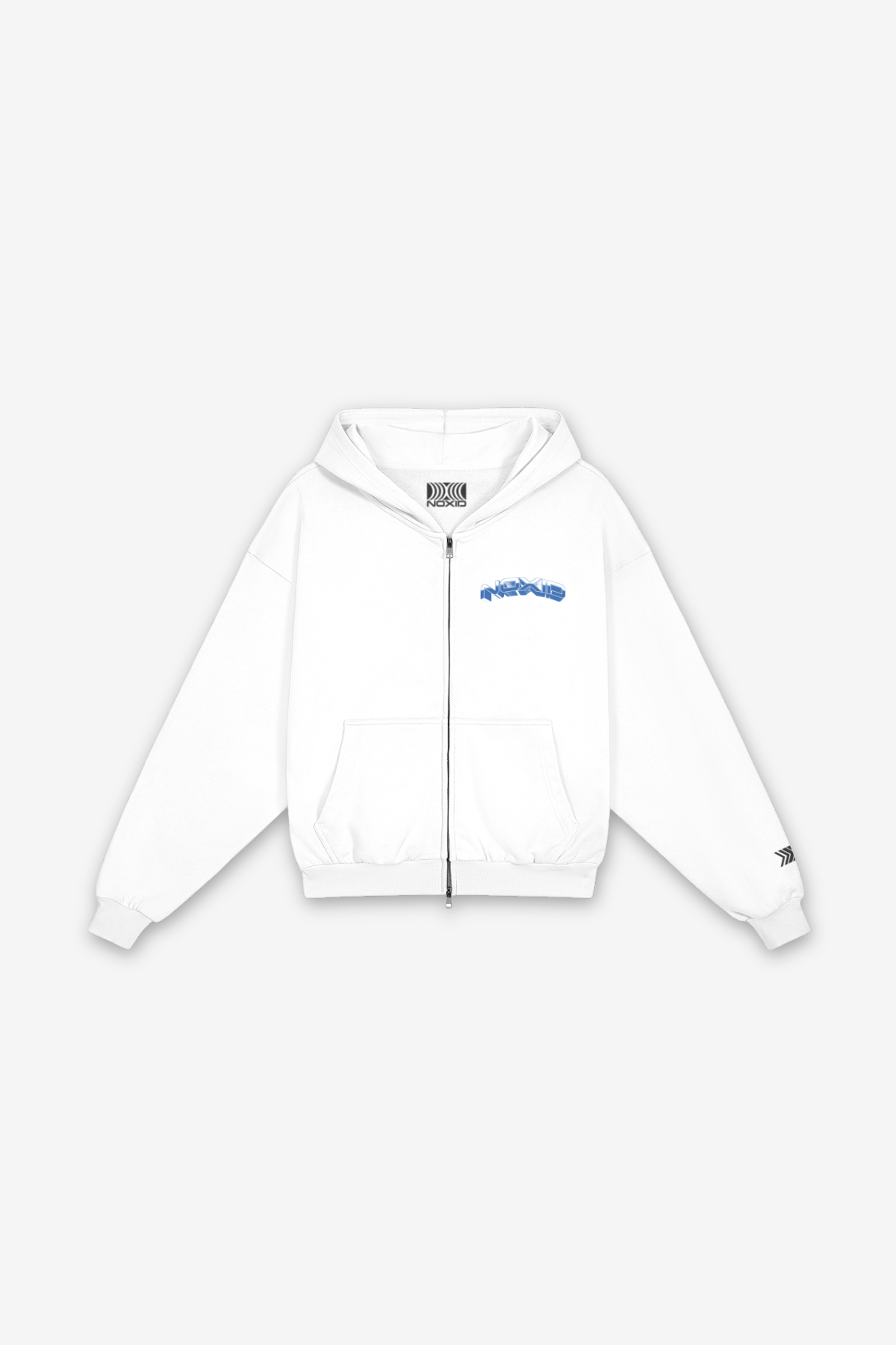 System Zip Up Hoodie (White)